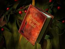 A Christmas Carol book ornament on Go Beyond Book Club