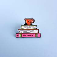 Coffee & Books - Bookish Enamel Pin for book lovers