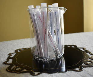 Test tubes with a book quote for a sci-fi book club party
