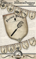 Sherlock Holmes party banner at Go Beyond Book Club
